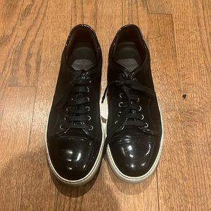 LANVIN black low tops size 6.